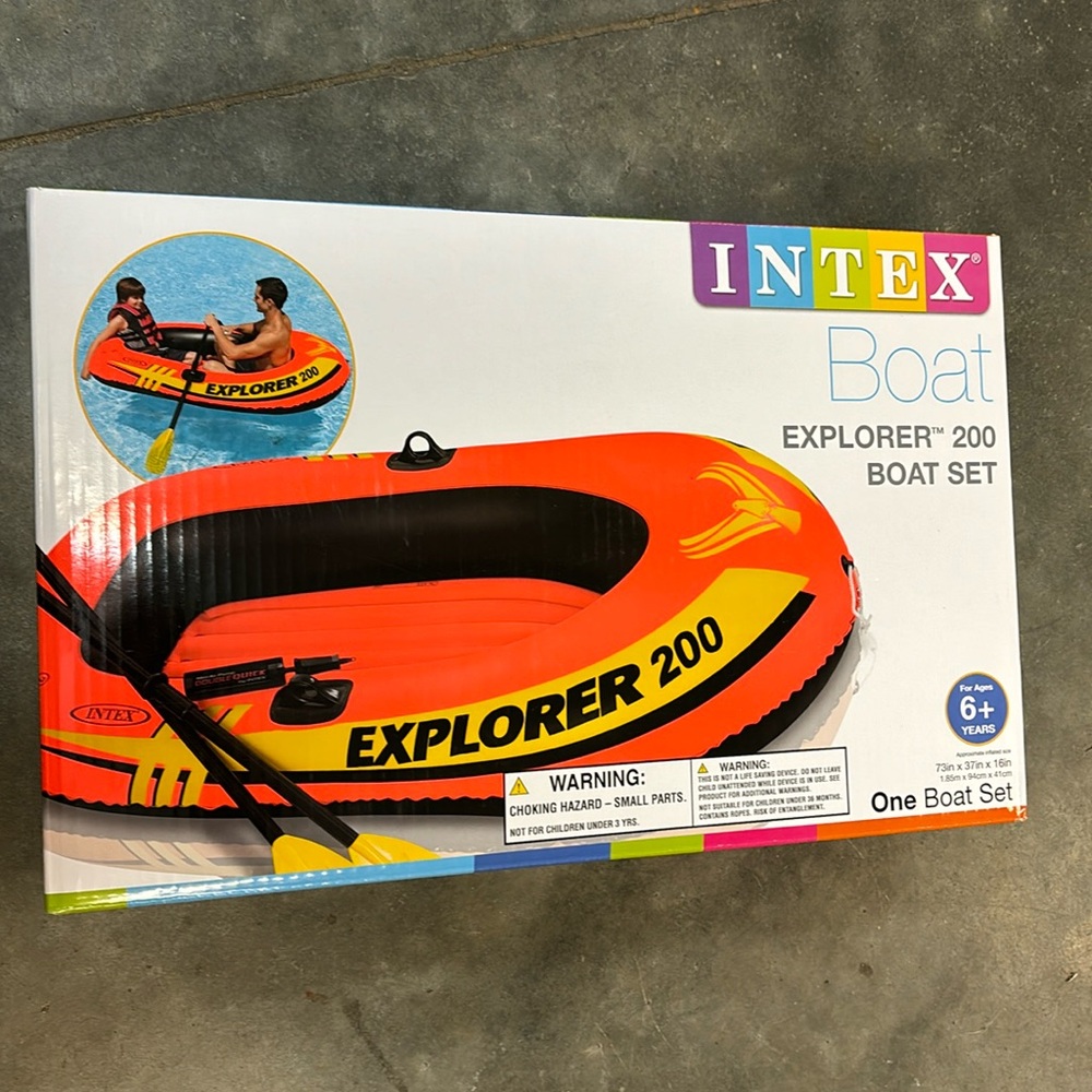 Intex Explorer 200 2-Person inflatable Boat in Orange
